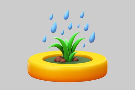 Preview: Plant growing under rain icon