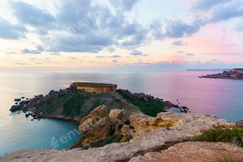 Preview: Panorama of Gnejna bay and Golden Bay