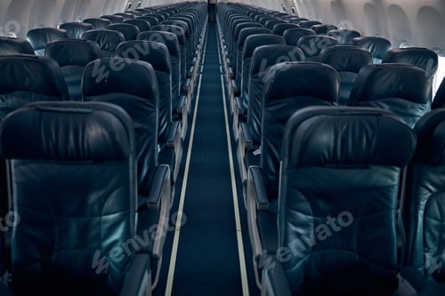Preview: Photo of interior of the passenger airplane