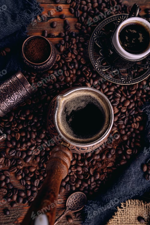 Preview: Turkish coffee in a copper Turks