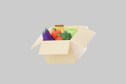 Preview: Box of produce with fruits