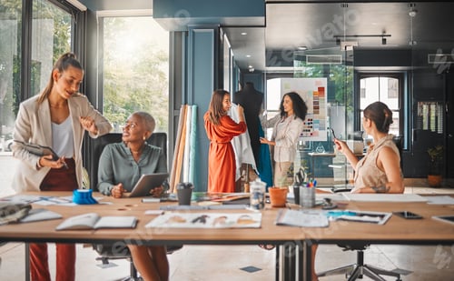 Preview: Every role contributes to the end goal. Shot of a group of female designers working in an office.