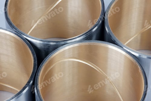 Preview: Steel pipe profile. Industrial background. Automotive part.