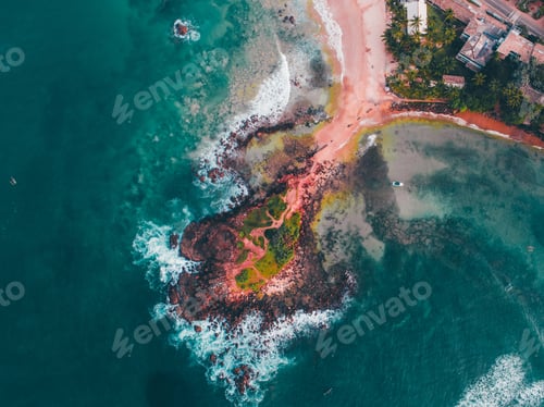 Preview: Aerial view of mirissa town in sri lanka