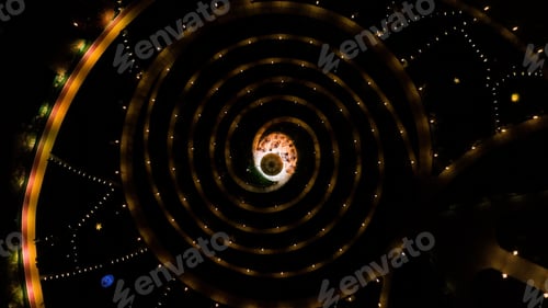 Preview: Yangi Oʻzbekiston (New Uzbekistan) park architecture in Tashkent city at night