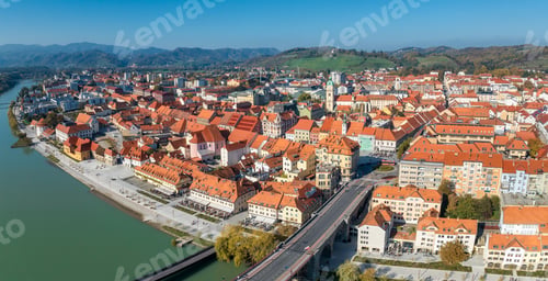 Preview: Amazing aerial view of Maribor old town in Slovenia