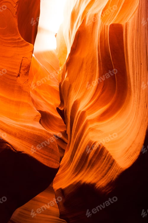 Preview: Sunlight Beams in Sandstone Rock Antelope Slot Canyon Arizona