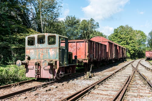 Preview: old rusted train at trainstation hombourg