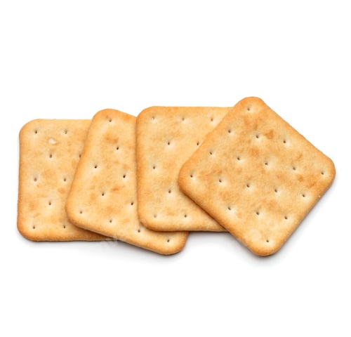 Preview: Dry cracker cookies isolated on white background cutout