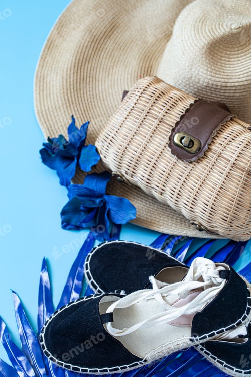 Preview: Straw Hat and Purse with Espadrilles Shoes