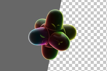 Preview: Six Capsule Neon Abstract 3D Icon