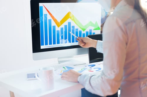 Preview: professional businesswoman working at her office