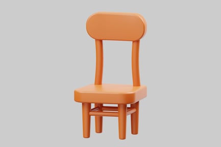 Preview: Simple orange wooden chair furniture