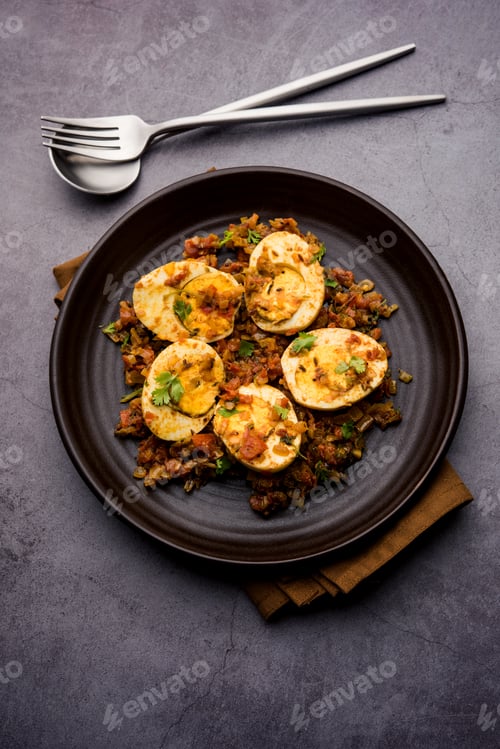 Preview: Masala Anda Fry made using chicken Egg is an Indian starter