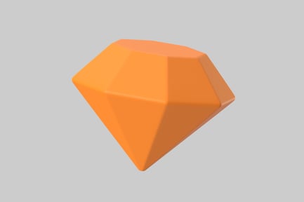 Предпросмотр: Яркая оранжевая ромбовидная форма