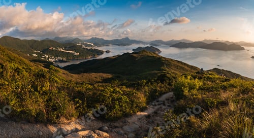 Preview: Aerial shot of seascape, Hong Kong