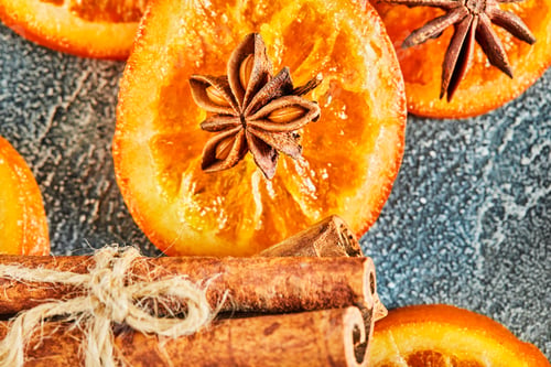 Preview: Slices of dried oranges or tangerines with anise and cinnamon