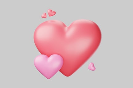 Preview: Hearts together pink love adventure