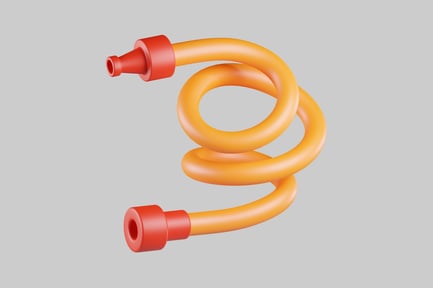 Preview: Coiled orange and red hose
