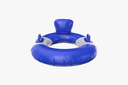 Preview: Inflatable Pool Ring with Backrest and Handles