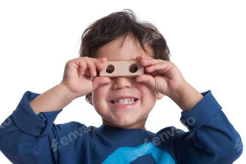Preview: Young Boy Looking Through a Toy