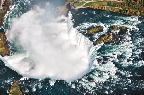 Preview: Aerial view of Niagara waterfall in the Summer