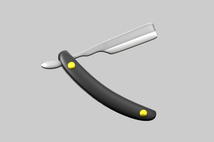 Preview: Classic straight razor open blade