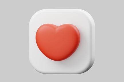 Preview: Social media like button heart