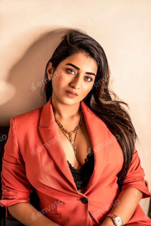 Preview: Portrait of young hot woman posing in studio