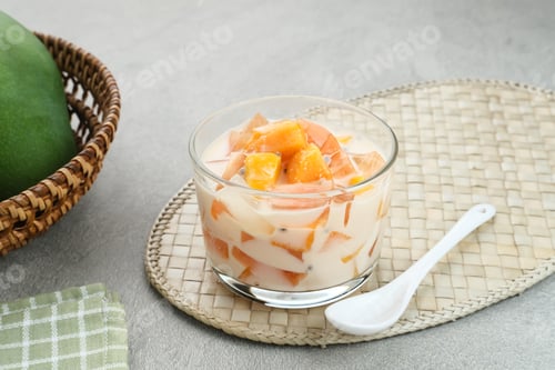 Preview: Mango Cheese Milk, Indonesian dessert