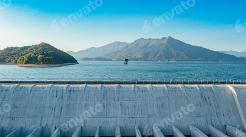 Preview: Aerial view of the Plover Cove Reservoir, located within Plover Cove Country Park, Hong Kong