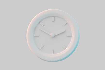 Preview: Clay-like analog wall clock