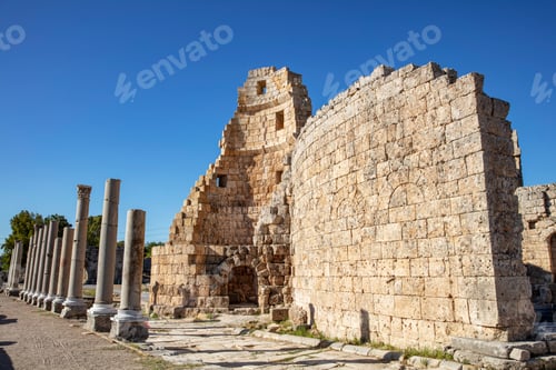 Preview: Nymphaeum of Perge. Ruins of ancient Pamphylian city located in Antalya Province, Turkey.