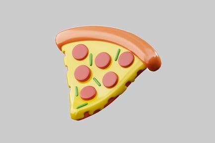 Aperçu: Tranche de pizza au pepperoni de dessin animé