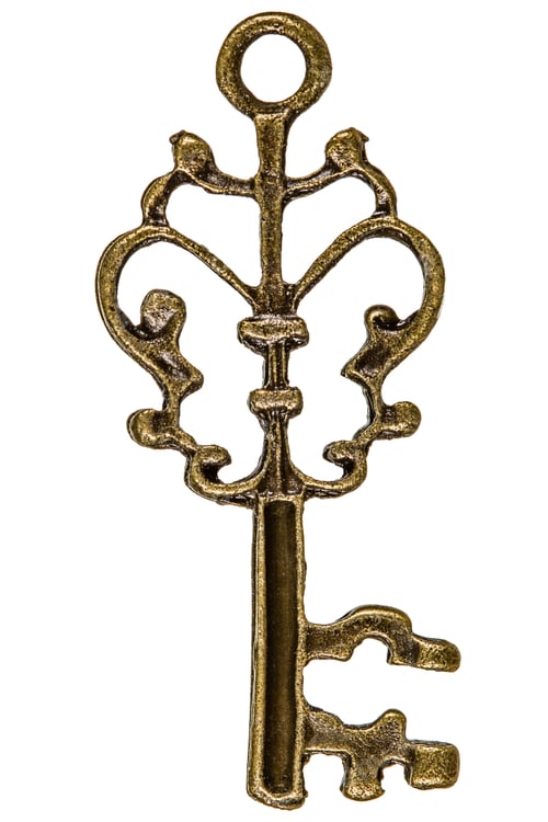 Preview: Key, decorative element, isolated on white background