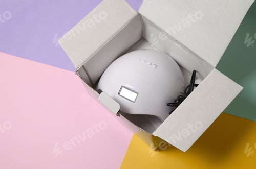 Preview: Unboxing of new UV LED nail lamp for curing process by gel method