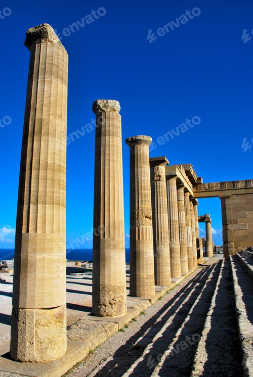 Preview: Acropolis in Lindos in Rhodes Island, Greece