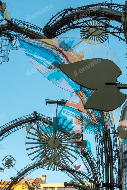 Preview: Beautiful decoration at Christmas in Calle Larios near the Plaza de la Constitucion