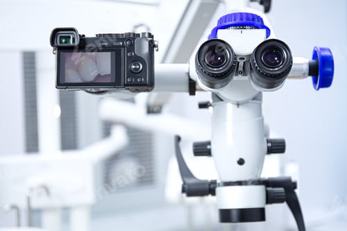 Preview: Professional Dental endodontic binocular microscope. Modern digital medicine equipment