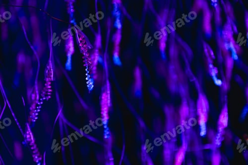 Preview: Neon depth glowing in darkness. Abstract purple light.