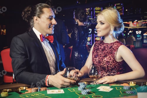Preview: Young and beautiful couple in the casino
