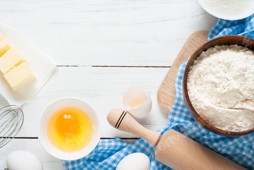 Preview: Baking ingredients.