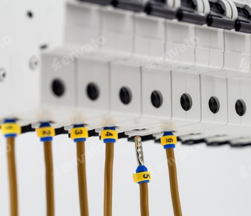 Preview: electric machines, switches, isolated on white background