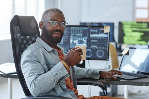 Preview: Black Software Programmer at Workplace