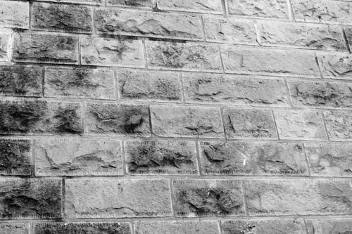 Preview: Black and white stone brick wall background