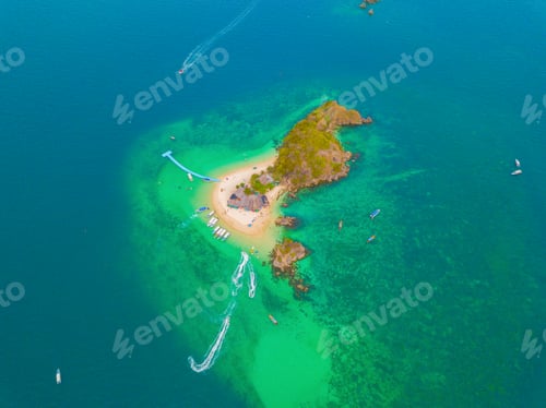 Preview: Sea, beach for travel background, Thailand. Nature landscape.