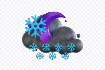 Preview: 3D Snowfall At Night