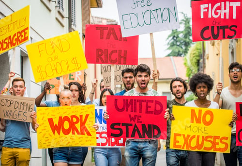 Preview: Activists demonstrating against social issues