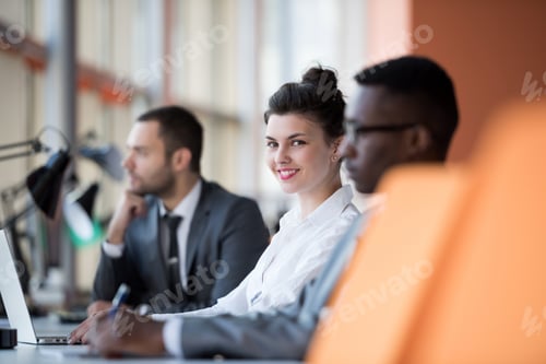 Preview: Business People Group Have Meeting And Working In Modern Bright Office Indoor