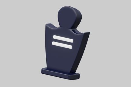 Preview: Abstract sculpture with two horizontal lines.